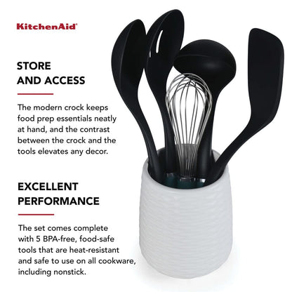 KitchenAid juego de herramientas y gaget con vasija, Agua (Aqua), 6 piezas, 1