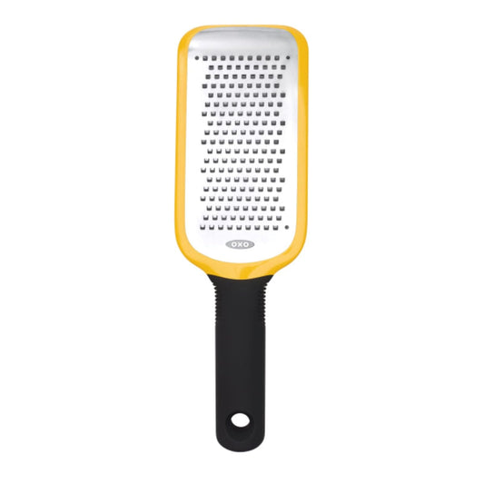 Oxo 11215900 Rallador para Verduras Acero Ama/Negro | Cubierta a presión, agarre antideslizante, zester, ideal para rallar parmeseano, queso, chocolate, nuez moscada