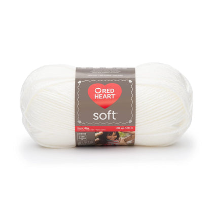 Red Heart - Hilo blanco suave - Paquete de 3 unidades de 141 g/5 oz - Acrílico - 4 Medianos (Peinado) - 256 yardas - Tejer/Crochet