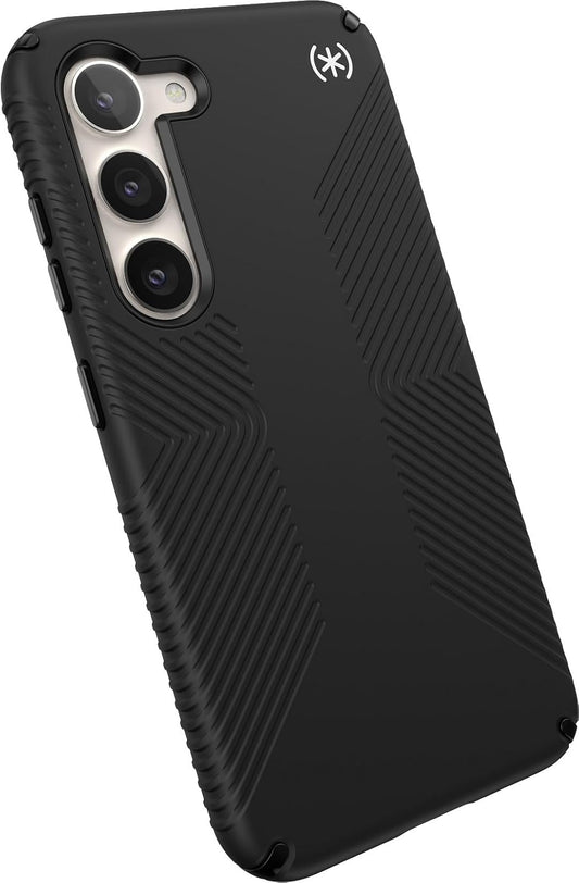 Speck Presidio 2 Grip - Funda para Samsung Galaxy S23, protección contra caídas y cámaras, Agarre Seguro Suave al Tacto, Compatible con Carga inalámbrica, Amortiguador, Funda para Galaxy S23, Color