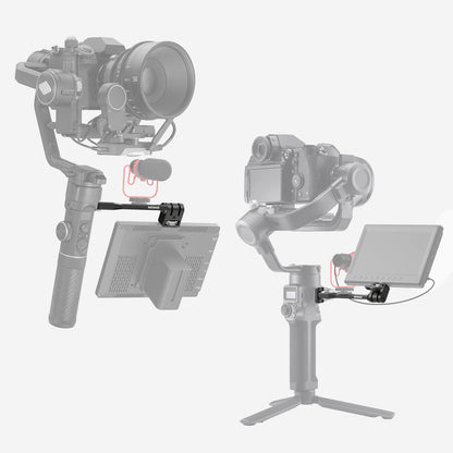 NEEWER Soporte Ajustable Monitor Campo, Soporte Giratorio 360° para Monitor Cámara con Rosca 1/4, Compatible con dji RS4 Pro RS3 RS2 RSC2 ZHIYUN Crane 2S Crane 3 3S WEEBILL-S MOZA Gimbals, GA005
