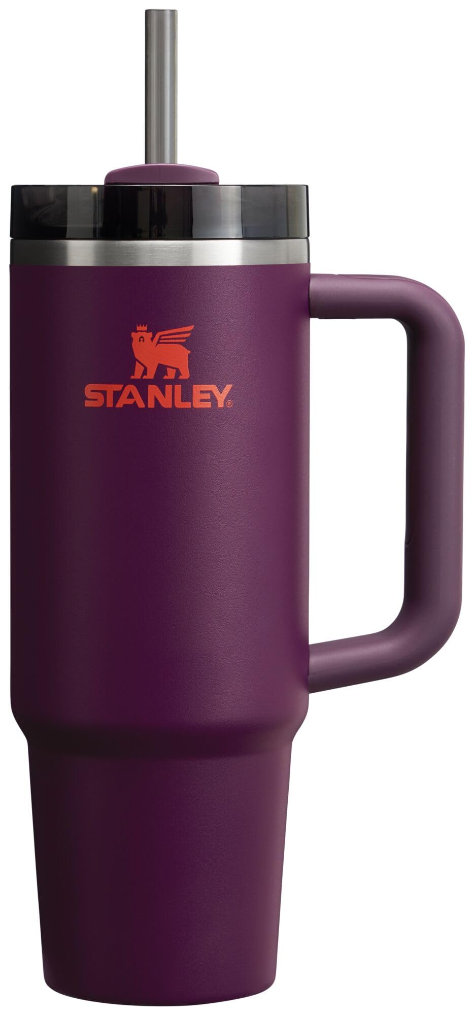 Stanley Quencher H2.0 FlowState - Vaso de acero inoxidable aislado al vacío con tapa y popote para agua, té helado, café, licuados y más, ciruela, 890 ml.