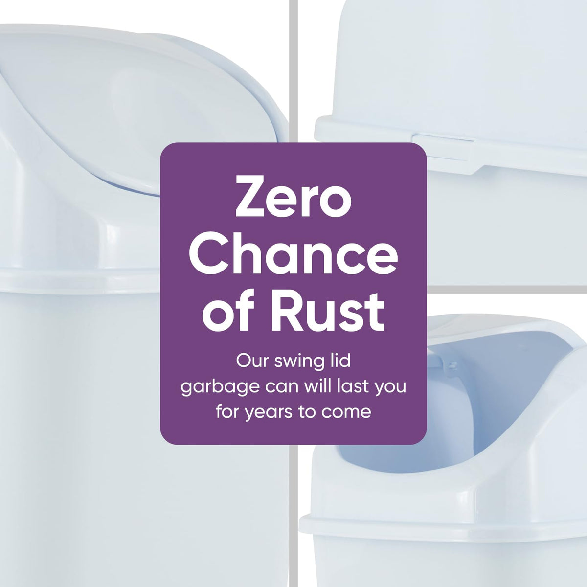 Superio Brand 4.7 GAL. Compact Slim Trash Can