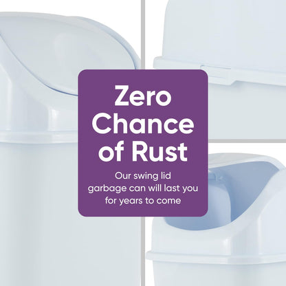 Superio Brand 4.7 GAL. Compact Slim Trash Can
