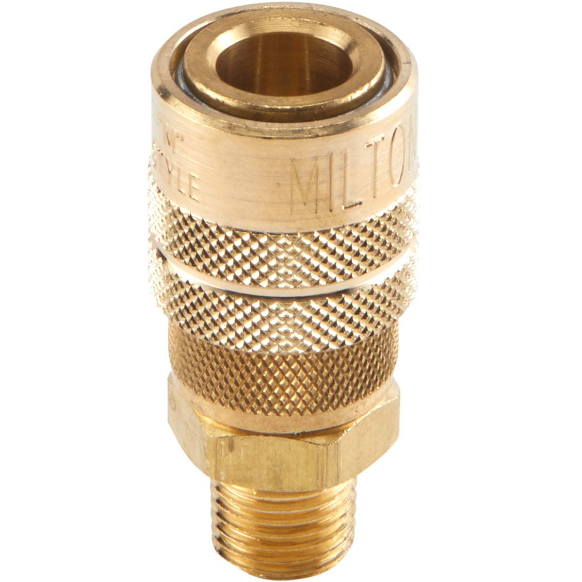 Milton (716) Acoplador de conexión rápida macho NPT M de 1/4" (industrial) de conexión rápida – Caja de 10