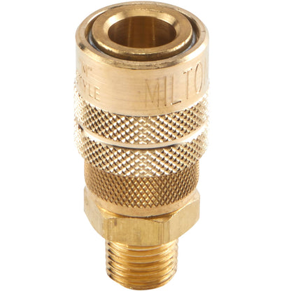 Milton (716) Acoplador de conexión rápida macho NPT M de 1/4" (industrial) de conexión rápida – Caja de 10