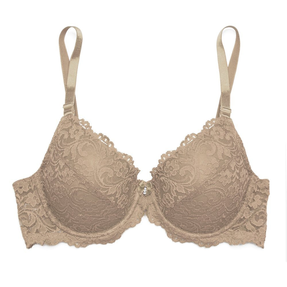 Smart & Sexy Women's Signature Lace Push-Up Bra, White, 40D