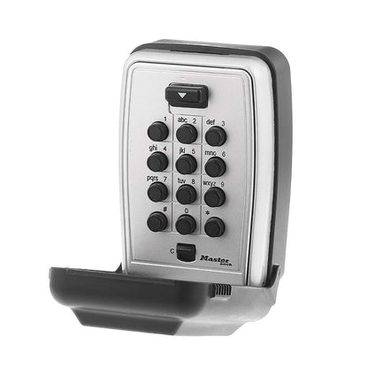 Master Lock Caja de seguridad, establece tu propio botón de combinación, Montura para pared, 3-1/8" W, Negro
