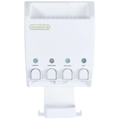 Better Living Ulti-Mate - Dispensador de champú y jabón, 4 x 14.5 FL. oz, Blanco