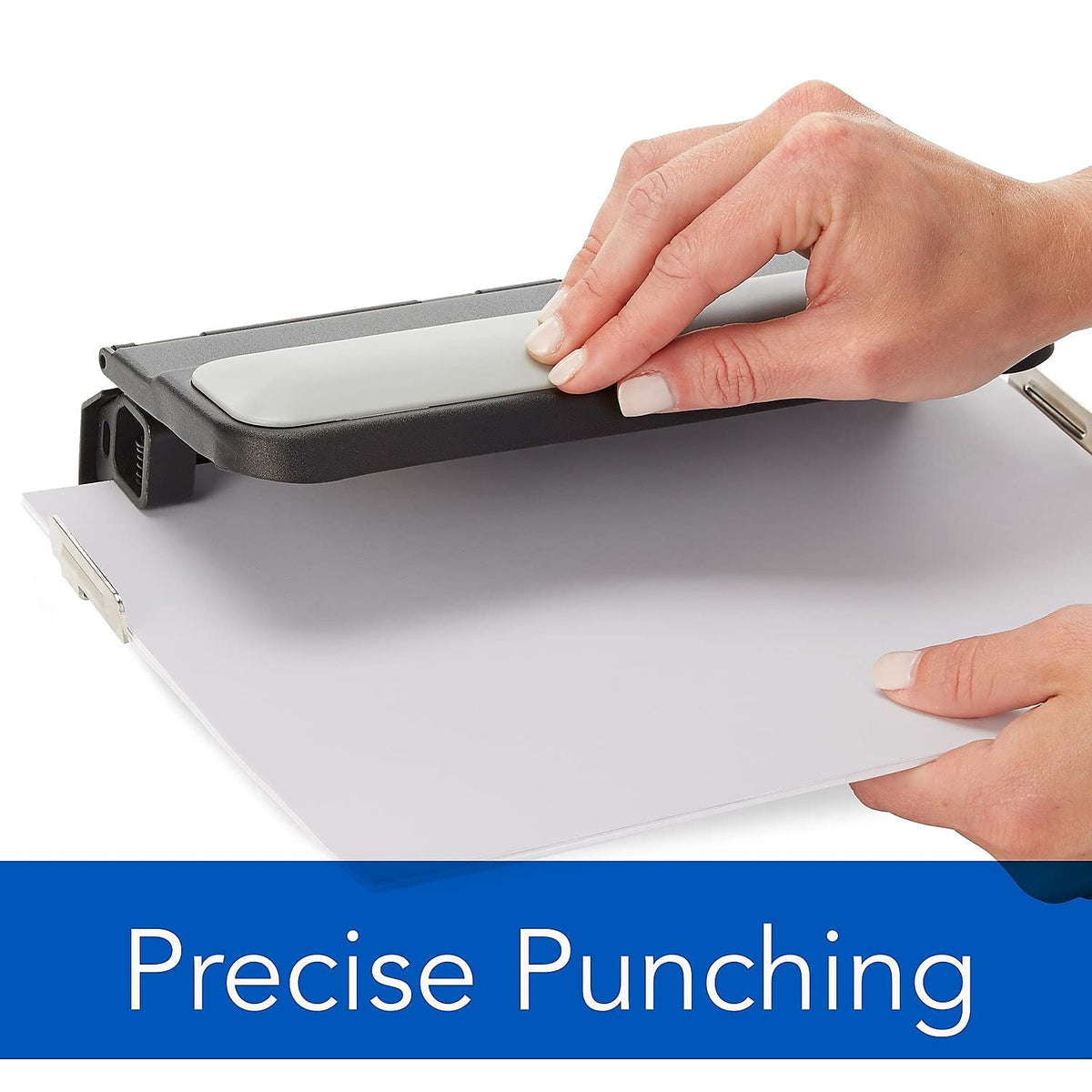 Swingline Perforadora Easy Touch, Ajustable 2/3 Perforaciones para Uso Intenso, Negro/Gris. P5110