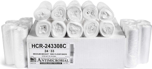 Aluf Plastics HCR-243308C - Bolsas de plástico selladas sin rollo de alta densidad, 13 unidades, polietileno, 61 x 83 cm, transparente (Paquete de 1000)