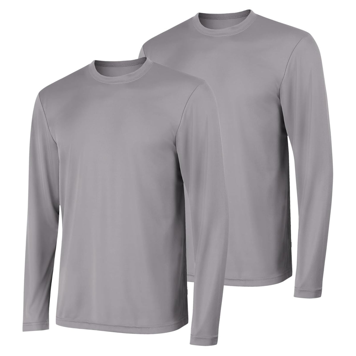 Hanes Camiseta de Manga Larga Cool Dri para Hombre UPF 50+ (Paquete de 2) - G - Grafito