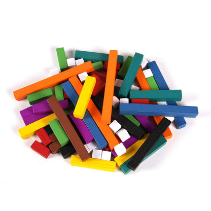 hand2mind S10299 Juego individual de varillas de plástico Cuisenaire, Manipulativos de matemáticas, Barras de matemáticas Montessori, Matemáticas Montessori, Barras de fracciones (Juego de 74)