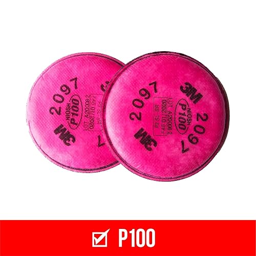 3M Performance P100 filtros de partículas + olores, 2 pares, P100 aprobado por NIOSH, 99,97% de eficiencia de filtración contra aerosoles sólidos y líquidos, para uso con las series 3M 6000, 6500 y