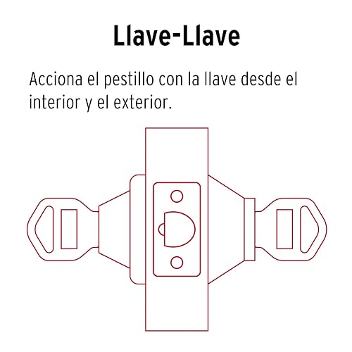 Hermex CMB-62P Combo cerraduras, llave-llave, Negro
