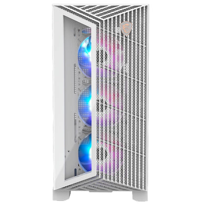 Gabinete MSI MPG Gungnir 210R Blanco – ATX, Cristal Templado, Estilo Futurista, Preparado para Refrigeración Avanzada