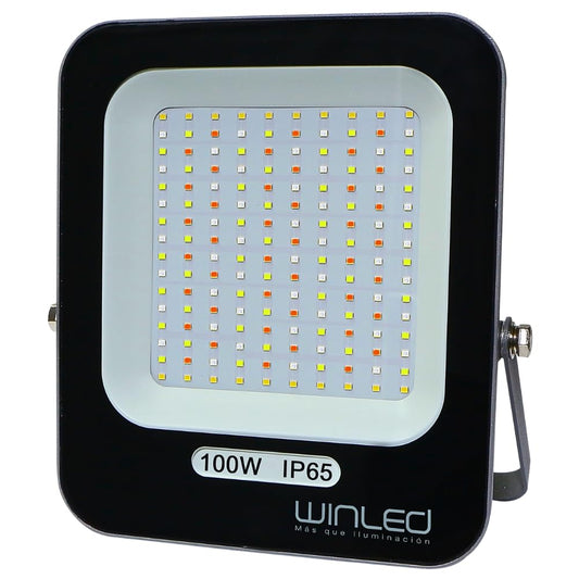 Reflector Winled WRE-015 Slim LED 50W SMD RGB Con Control Remoto, Multicolor, 6,000 Lúmenes Maximo. 16 Colores, Encendido, Apagado, 4 Programas y Atenuador, IP65 Ideal para Exteriores e Interiores