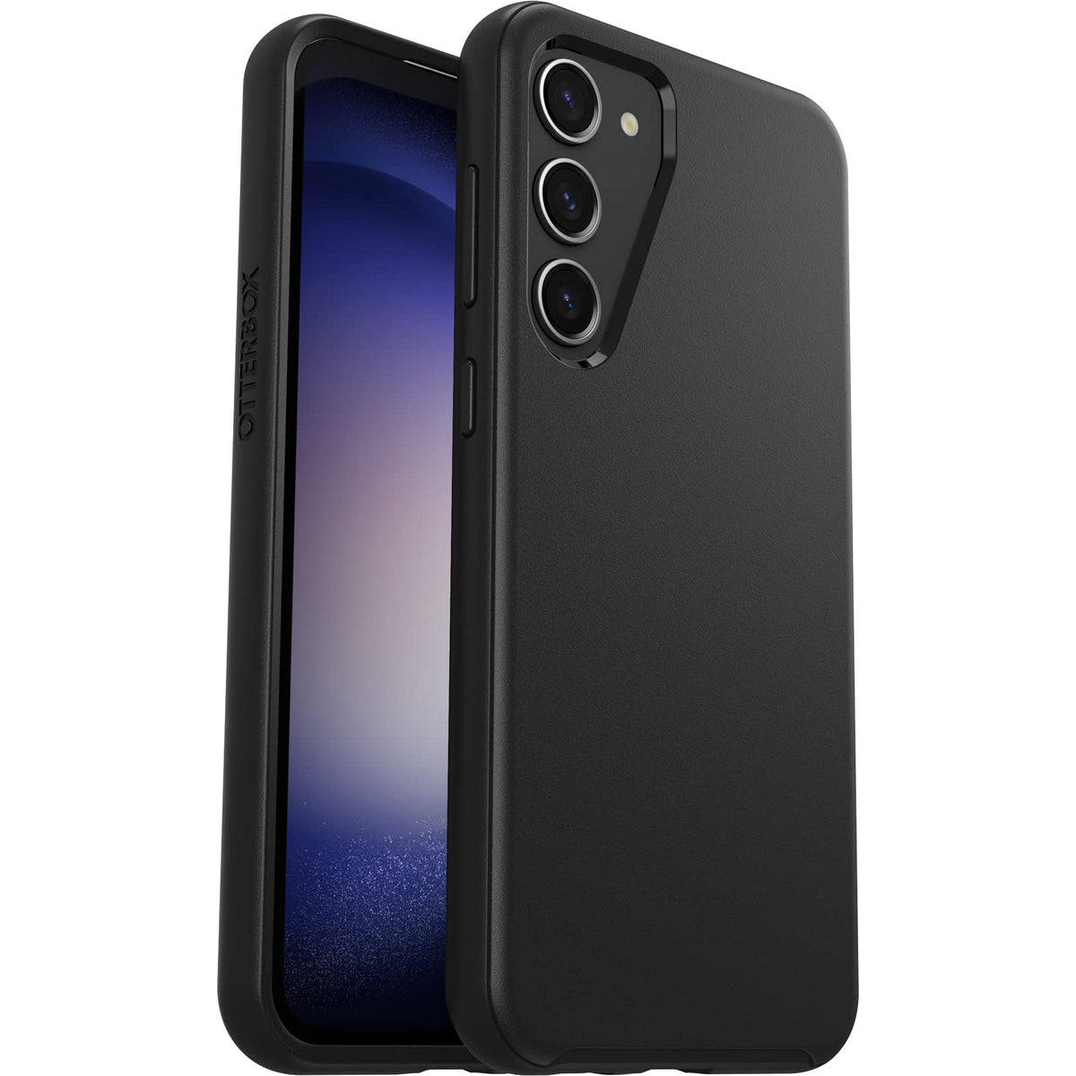 OtterBox - Funda para Galaxy S23+ Symmetry Series, Color Negro, Ultra Elegante, Compatible con Carga inalámbrica, Bordes elevados Que protegen la cámara y la visualización