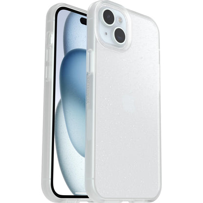 OtterBox - Carcasa para iPhone 15 Plus y iPhone 14 Plus de la Serie de prefijos - Stardust (Transparente/Purpurina), Ultrafina, Apta para Bolsillo, Bordes elevados Que protegen la cámara y la