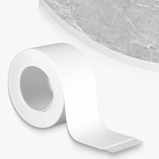 Cinta Selladora Autoadhesiva Blanca 3.8cmx3.2M, Impermeable | Banda Flexible Para Cubrir Juntas Y Bordes, Ayuda A Mantener Superficies Limpias En Diferentes Espacios Del Hogar