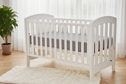 American Baby Company - Juego de 2 sábanas bajeras para cuna de 28 x 52 pulgadas, 100% poliéster microfibra ultrasuave, gris/azul marino, para niños y niñas, se adapta a colchones de cuna y cama para