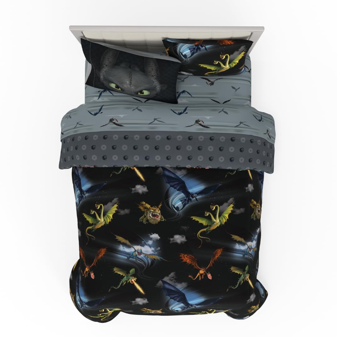 Franco Pokémon Juego de Ropa de Cama, 7 Piezas, Tamaño Matrimonial - 7 Piece Full Size - Cómo entrenar a tu dragón