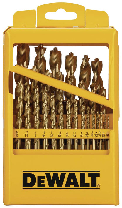DEWALT DW1369 Juego de 29 Brocas Recubiertas de Titanio, Pilot Point
