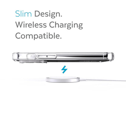 Speck MagSafe - Funda para iPhone 13 Pro, protección contra caídas y cámaras, Funda Transparente para teléfono, Compatible con Carga inalámbrica, Transparente