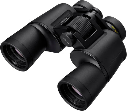 Nikon Action - Binocular de 8 x 42 | Óptica Revestimiento de Revestimiento múltiple, Brillante, Vista Amplia, Potencia 8X, caperuza Ajustable de Giro y Deslizamiento y diseño Porro-Prism