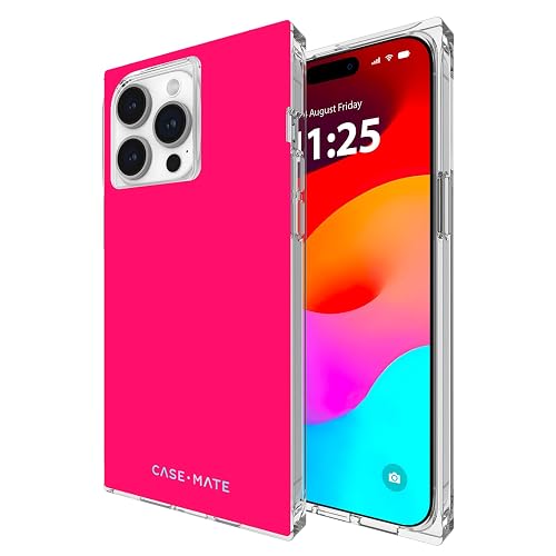 Case-Mate BLOX Funda para iPhone 15 Pro MAX, sandía de neón [protección contra caídas de 12 pies] [Compatible con MagSafe] Funda magnética con Bordes Cuadrados para iPhone 15 Pro MAX 6.7 Pulgadas,