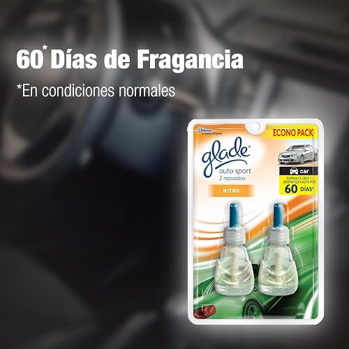 Glade Auto Sport Kit Aromatizante 1 Aparato y 3 Repuestos Nitro