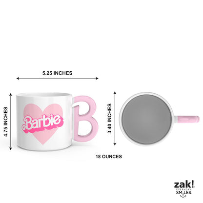 Zak Designs Taza Cerámica Barbie para Bebidas Calientes 15 Onzas