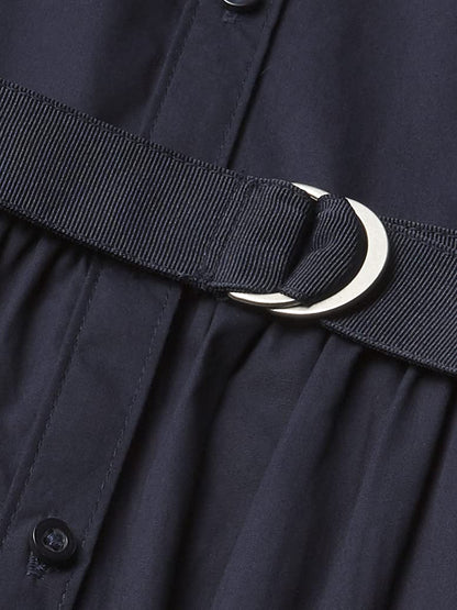 Nautica Vestido Camisero de Manga Corta para Uniforme Escolar Vestido para Niñas