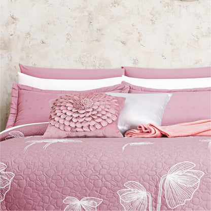 Colchas Concord Edredón, Color Berry, 100% Poliéster, Tamaño Matrimonial, Queen Size, Acolchado Suave para Ropa de Cama y Recámara, Colcha Acolchada para Cama, 1 Pieza