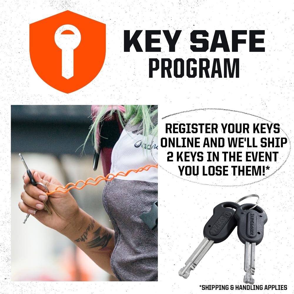 Kryptonite Kryptolok Mini-7 - Candado para bicicleta de 12,7 mm con soporte FlexFrame-U