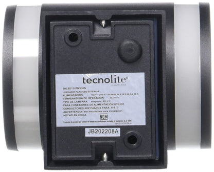 Tecnolite Lámpara de Pared Arbotante LED Exterior 6 W, Luz Suave Cálida, IP54, IK06, No atenuable, LED integrado