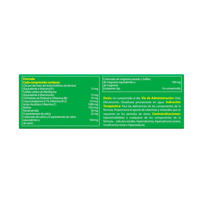 Berocca Multivitamínico, Vitamina C, Minerales y Vitaminas del Complejo B que Contribuyen al Rendimiento Mental y Fisio, 10 Comprimidos