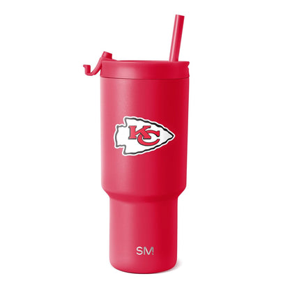 Simple Modern Termo de 30 Onzas con Tapa Abatible y Popote - MERCANCÍAS - Kansas City Chiefs