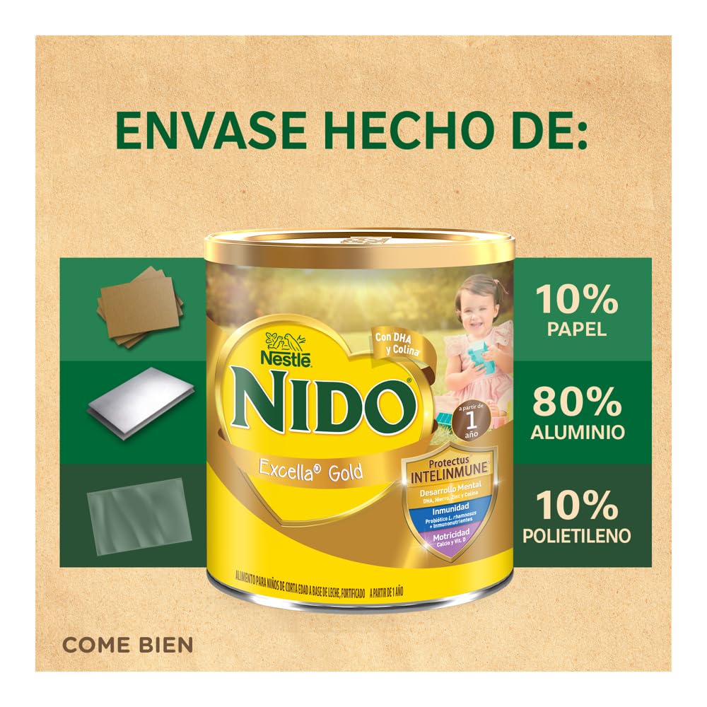 Nido Excella Gold 1+ Alimento Para Niños de Corta Edad Lata de 1.4 kg