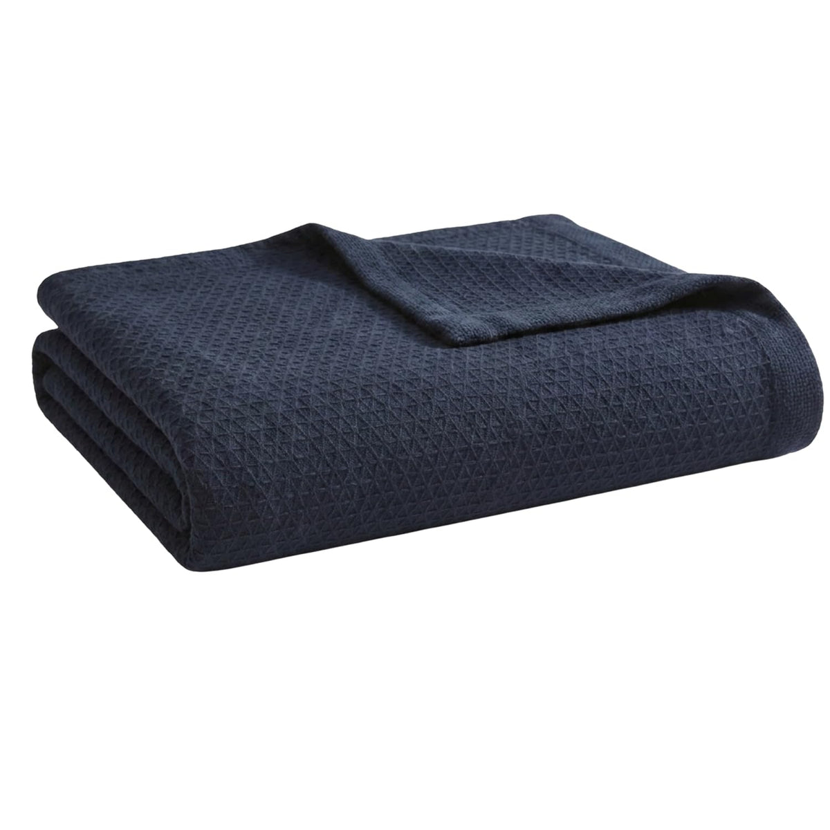 Nautica Baird Navy Cotton Blanket, Full/Queen
