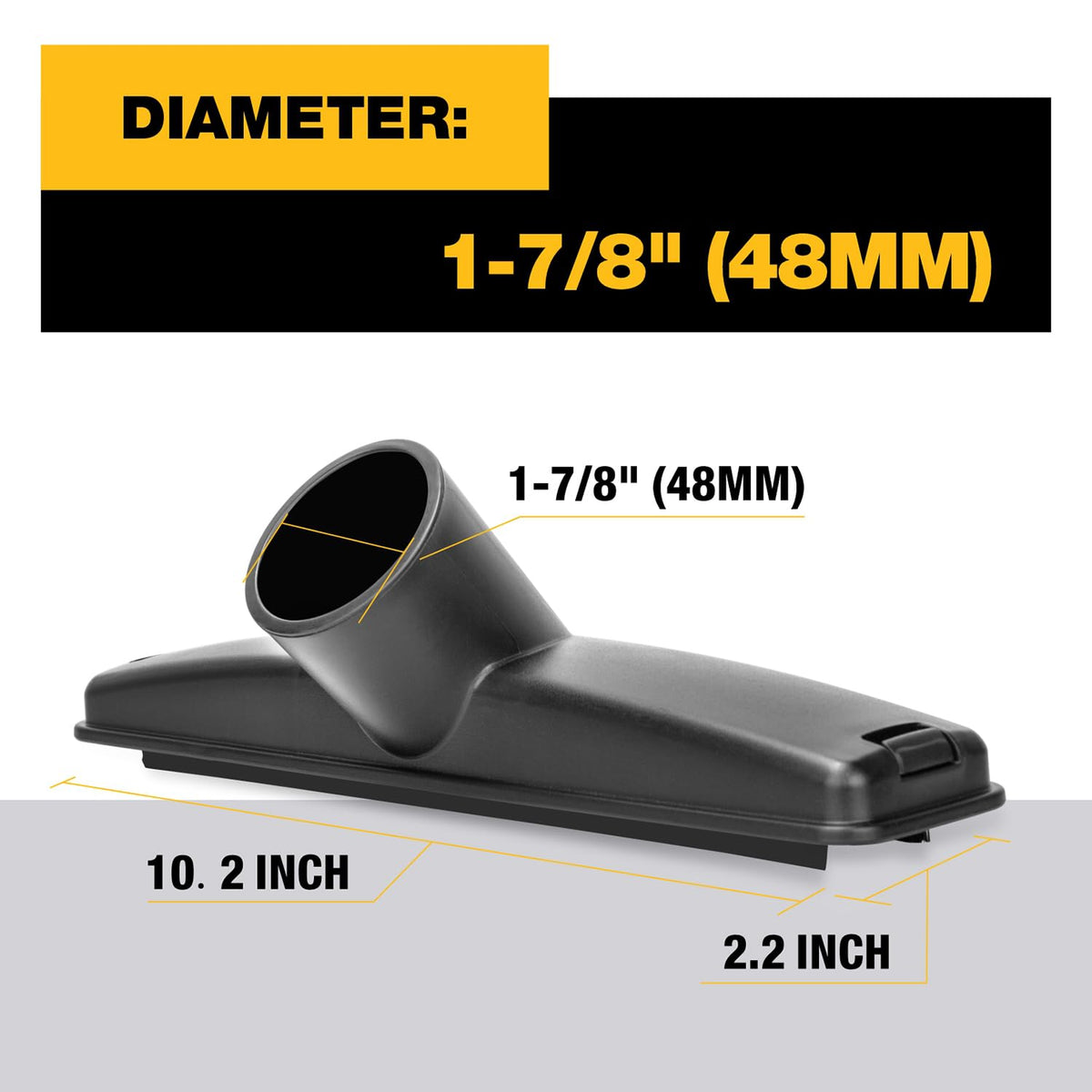 DEWALT DXVA19-1900 - cepillo para polvo de piso para manguera de aspiradora de 1-7/8 pulgadas