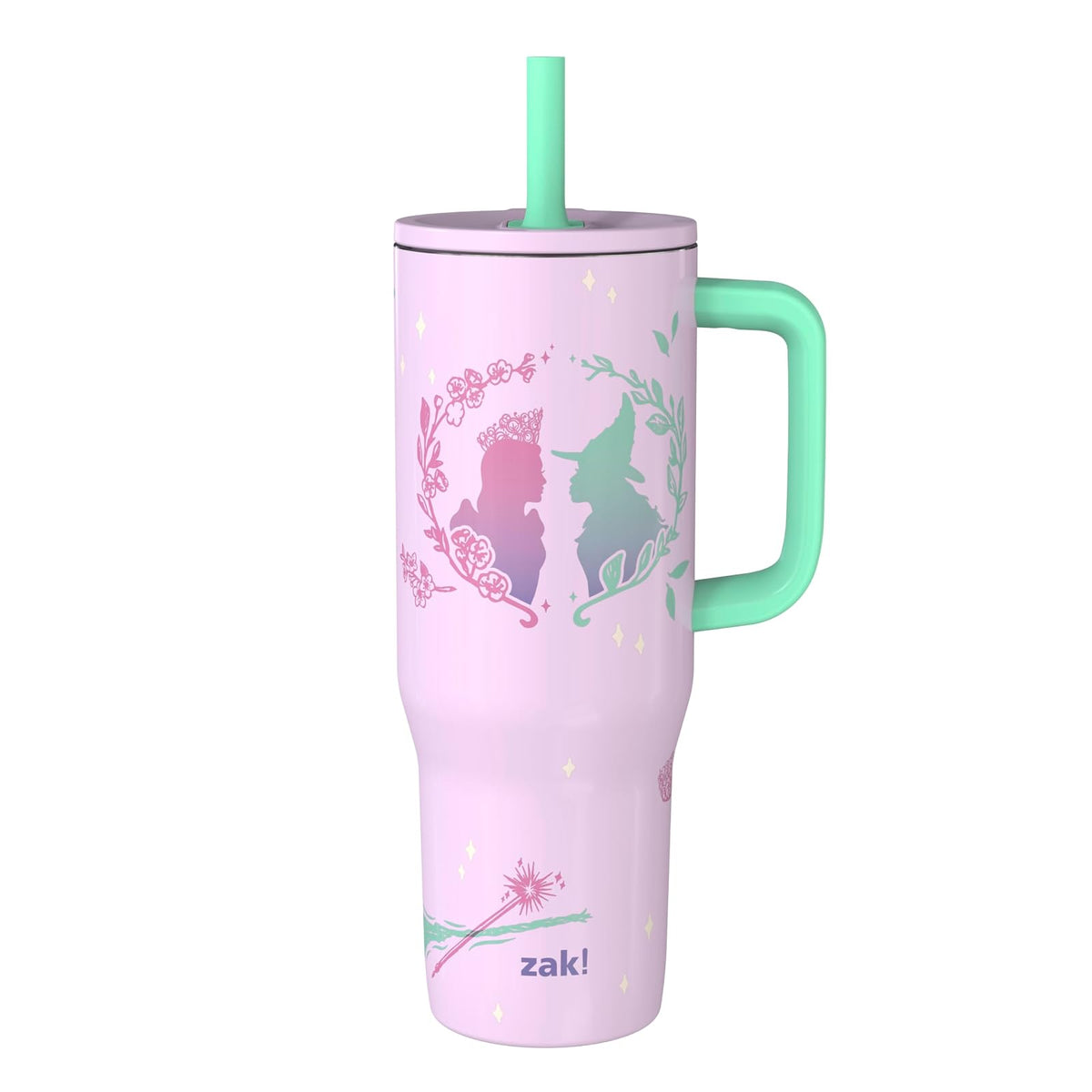 Zak Designs Vaso de Viaje Aislado con Popote, Acero Inoxidable, 30 oz - wicked