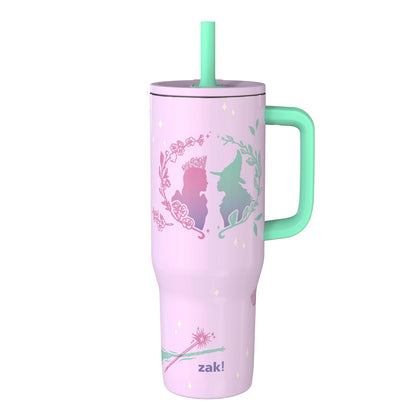 Zak Designs Vaso de Viaje Aislado con Popote, Acero Inoxidable, 30 oz - wicked