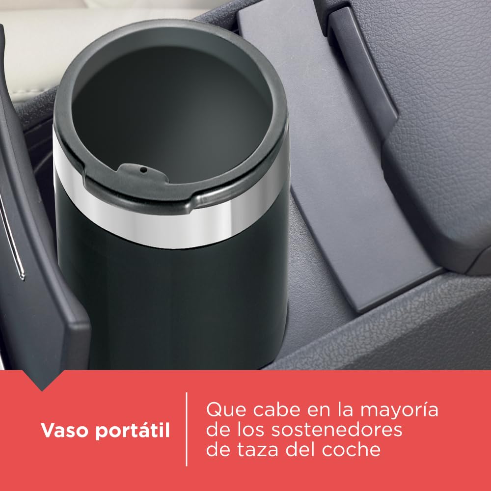 Black+Decker Cafetera Individual con Termo Incluido 16 oz, Filtro Permanente y Apagado Automático CM618