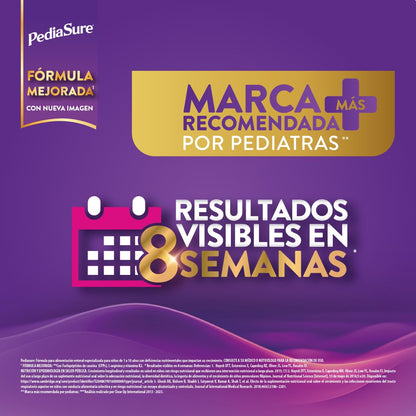 PediaSure Fresa - Alimentación Especializada Pack 24 de 237 ml | Formula especializada para niños de 1 a 10 años con 5 grupos de nutrientes clave que apoya el crecimiento de los huesos.