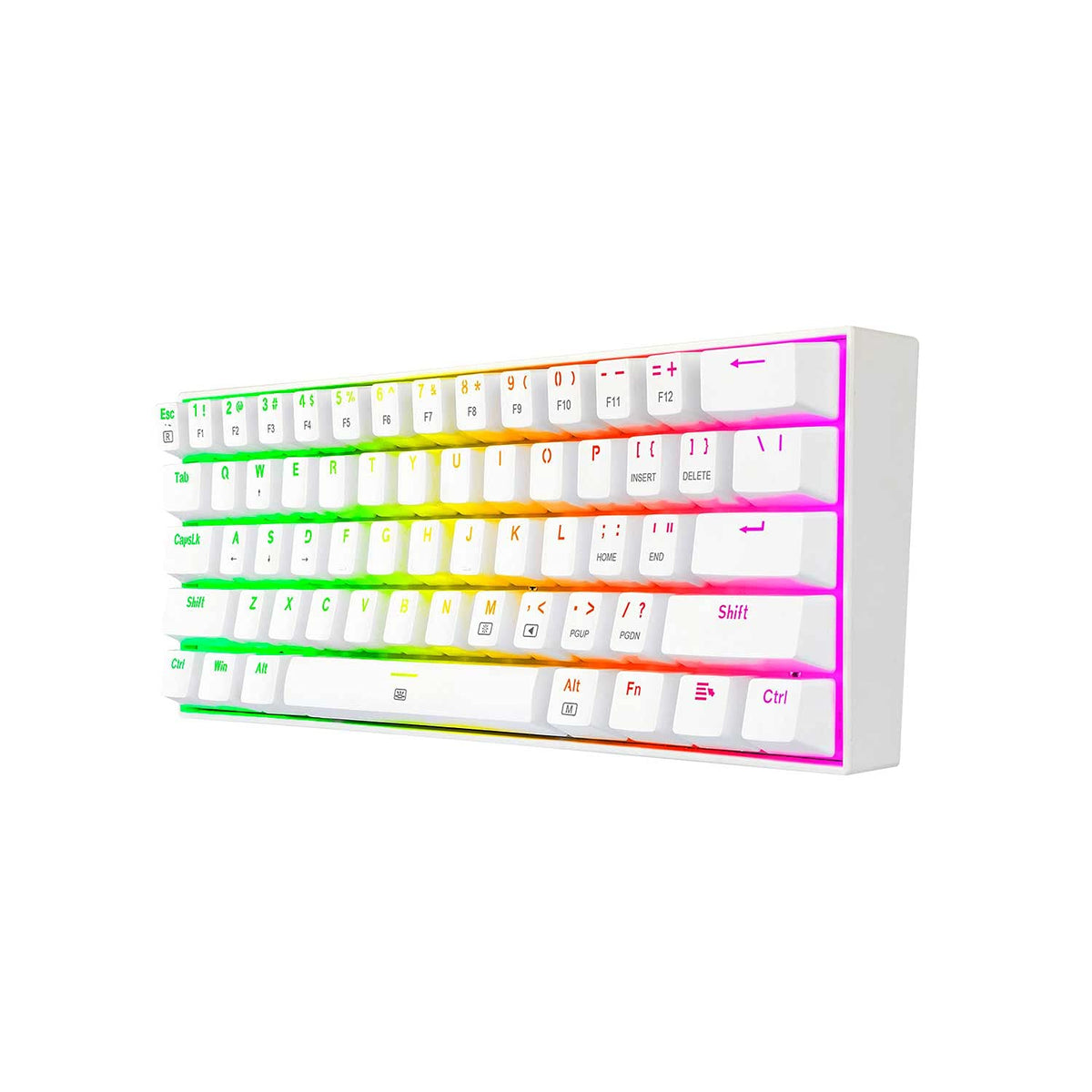 Redragon Teclado Mécanico 60% Dragonborn White K630W - Red Switch