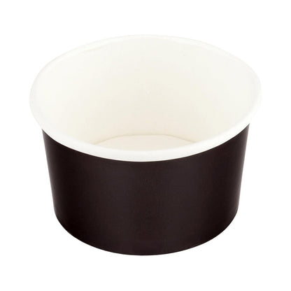 Restaurantware 200-CT Disposable Ice Cream Cups, Coppetta Small Hot and Cold To Go Cups, Black, 3 oz