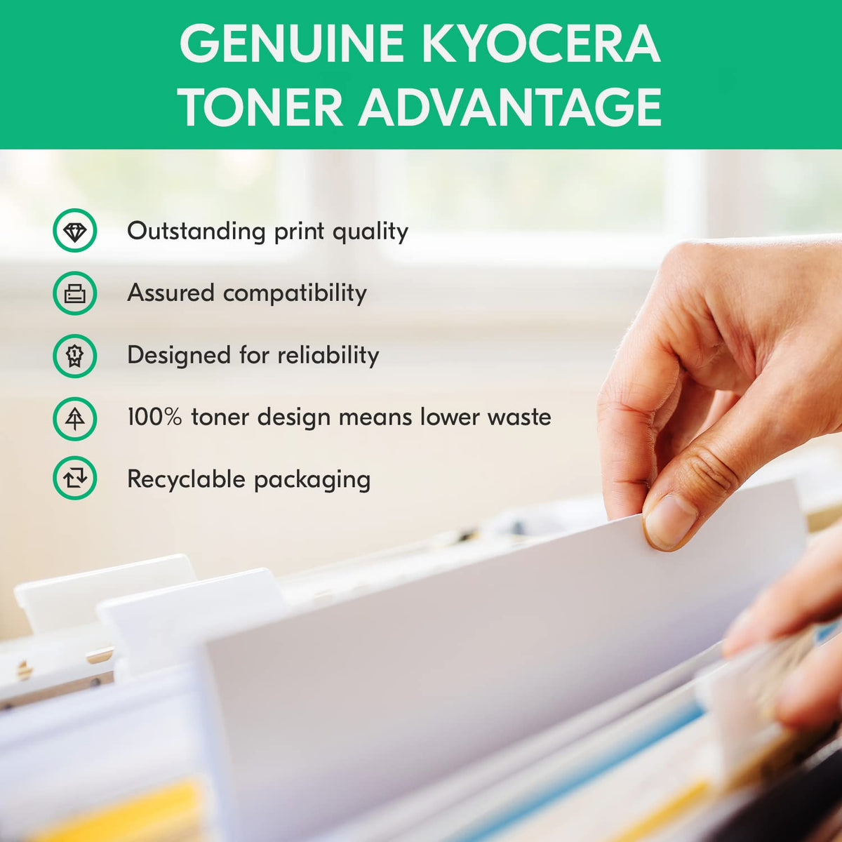Kyocera TK-1242 Cartucho de tóner Negro, Funciona MA2000w / PA2000w, Original (1T02Y80UX0)