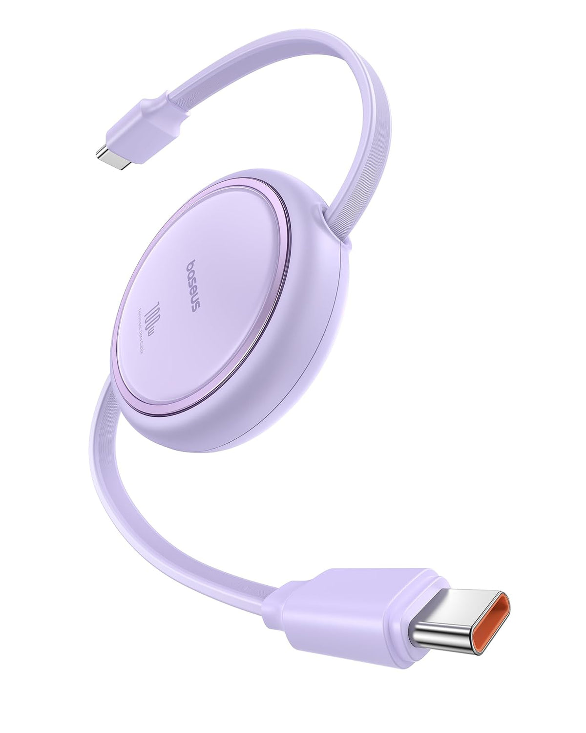 Baseus Cable USB-C a USB-C Retráctil 100W Carga Rápida - Morado