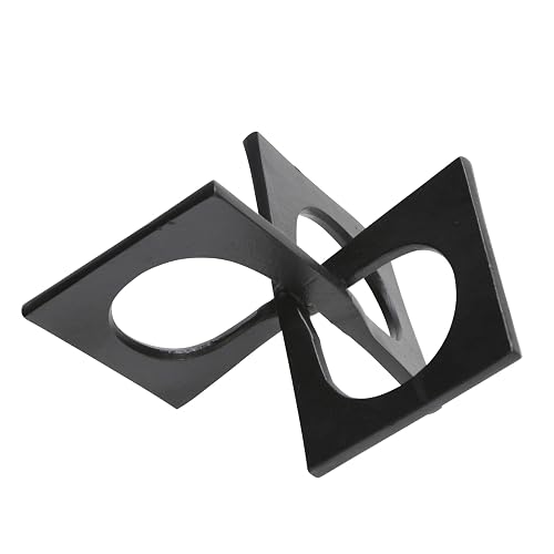 Sagebrook Home Escultura geométrica metálica de decoración Moderna para el hogar y la Oficina Detalle Abstracto de Mesa para Sala de Estar Dormitorio o Escritorio 9 x 9 x 6 Pulgadas Negra